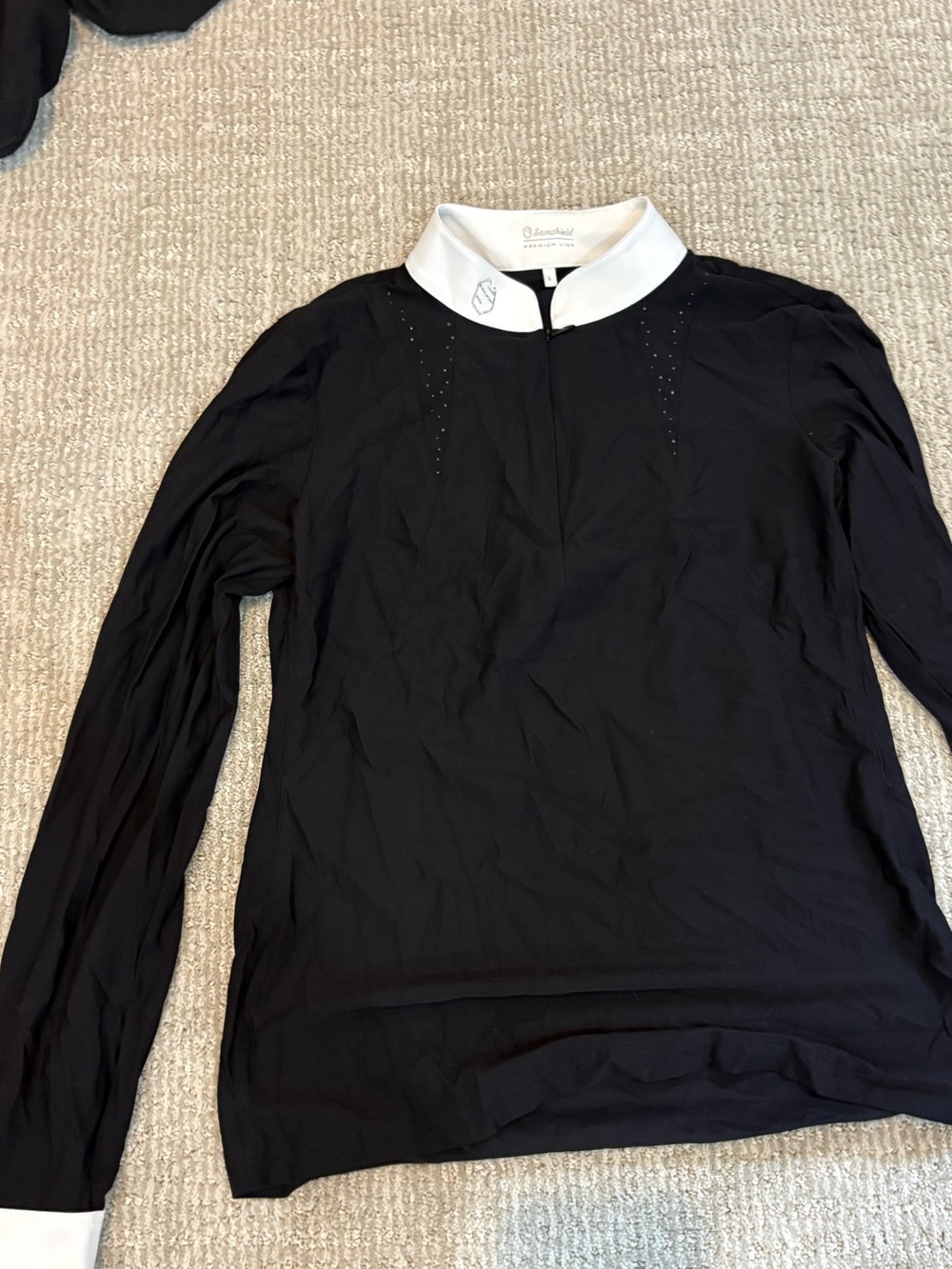 NWOT Samshield Cassandra Crystal Black Show Shirt Size L - Picture 7 of 7